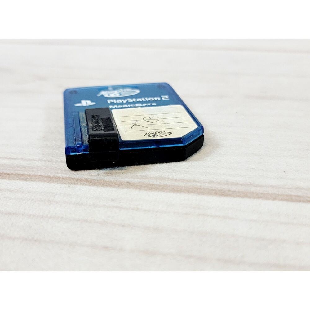 Mad Catz Sony Playstation 2 PS2 Clear Blue 8MB Memory Card Magic Gate TESTED - Picture 6 of 7